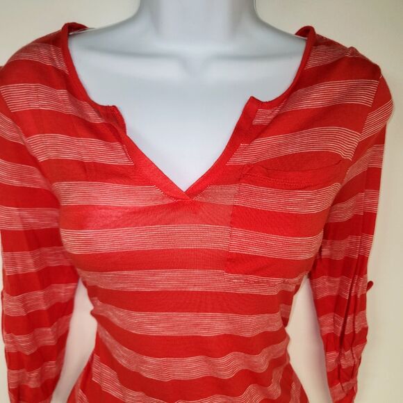 Bass Super Soft Striped 3/4 Sleeve Top Size Small - Picture 2 of 5